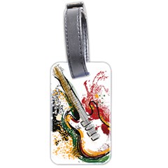 Electric Guitar Grunge Luggage Tag (two Sides) by Salman4z