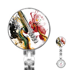 Electric Guitar Grunge Stainless Steel Nurses Watch by Salman4z