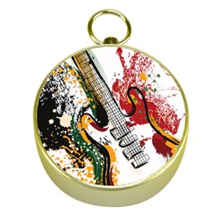 Electric Guitar Grunge Gold Compasses by Salman4z