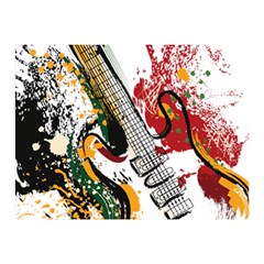 Electric Guitar Grunge Two Sides Premium Plush Fleece Blanket (mini) by Salman4z