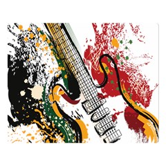 Electric Guitar Grunge Two Sides Premium Plush Fleece Blanket (large) by Salman4z