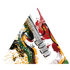 Electric Guitar Grunge Wooden Puzzle Triangle by Salman4z