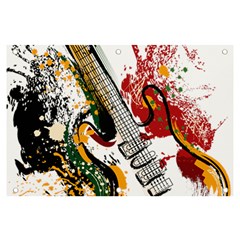 Electric Guitar Grunge Banner And Sign 6  X 4  by Salman4z