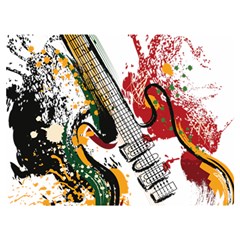 Electric Guitar Grunge Two Sides Premium Plush Fleece Blanket (extra Small)