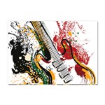 Electric Guitar Grunge Crystal Sticker (A4) Front