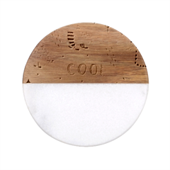 20230509 010828 0000 Classic Marble Wood Coaster (round)  by Fhkhan22