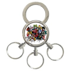 Mural Graffiti Paint 3-ring Key Chain by Salman4z