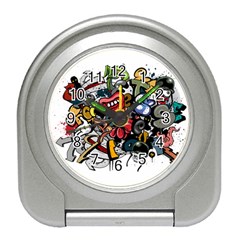 Mural Graffiti Paint Travel Alarm Clock by Salman4z