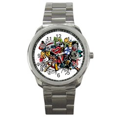 Mural Graffiti Paint Sport Metal Watch by Salman4z