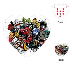 Mural Graffiti Paint Playing Cards Single Design (heart) by Salman4z