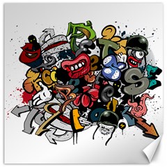 Mural Graffiti Paint Canvas 12  X 12  by Salman4z