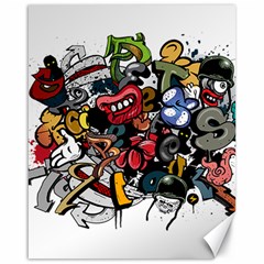 Mural Graffiti Paint Canvas 16  X 20  by Salman4z