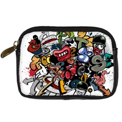 Mural Graffiti Paint Digital Camera Leather Case by Salman4z