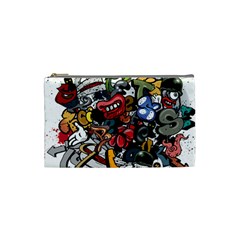 Mural Graffiti Paint Cosmetic Bag (small) by Salman4z