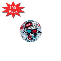 That Cool Graffiti Skull 1  Mini Magnets (100 Pack)  by Salman4z