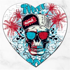 That Cool Graffiti Skull Jigsaw Puzzle (heart) by Salman4z