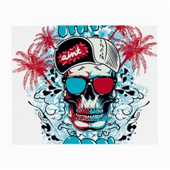 That Cool Graffiti Skull Small Glasses Cloth (2 Sides) by Salman4z