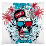 That Cool Graffiti Skull Large Premium Plush Fleece Cushion Case (Two Sides) Front