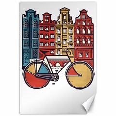 Amsterdam Graphic Design Poster Illustration Canvas 12  X 18  by Salman4z