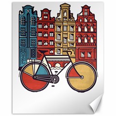 Amsterdam Graphic Design Poster Illustration Canvas 16  X 20  by Salman4z