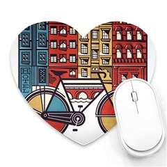 Amsterdam Graphic Design Poster Illustration Heart Mousepad by Salman4z