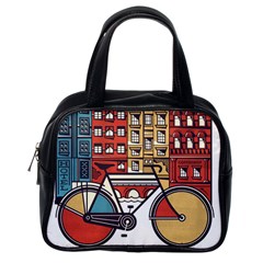 Amsterdam Graphic Design Poster Illustration Classic Handbag (one Side)