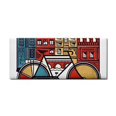 Amsterdam Graphic Design Poster Illustration Hand Towel by Salman4z