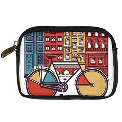 Amsterdam Graphic Design Poster Illustration Digital Camera Leather Case by Salman4z