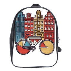 Amsterdam Graphic Design Poster Illustration School Bag (large) by Salman4z