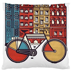 Amsterdam Graphic Design Poster Illustration Large Cushion Case (one Side) by Salman4z