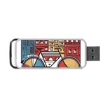 Amsterdam Graphic Design Poster Illustration Portable USB Flash (Two Sides) Back