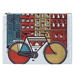 Amsterdam Graphic Design Poster Illustration Cosmetic Bag (xxl) by Salman4z