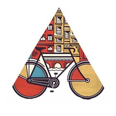 Amsterdam Graphic Design Poster Illustration Wooden Puzzle Triangle by Salman4z