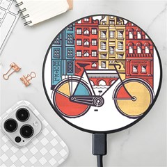 Amsterdam Graphic Design Poster Illustration Wireless Fast Charger(black) by Salman4z