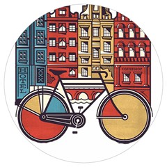 Amsterdam Graphic Design Poster Illustration Round Trivet by Salman4z