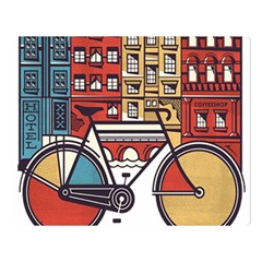 Amsterdam Graphic Design Poster Illustration Premium Plush Fleece Blanket (large) by Salman4z