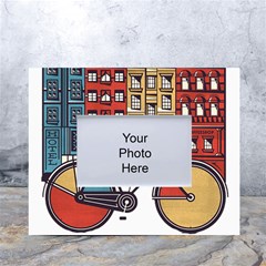 Amsterdam Graphic Design Poster Illustration White Tabletop Photo Frame 4 x6  by Salman4z