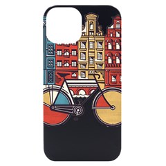 Amsterdam Graphic Design Poster Illustration Iphone 14 Black Uv Print Case by Salman4z