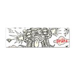 Drawing Clip Art Hand Painted Abstract Creative Space Squid Radio Sticker Bumper (100 pack) Front