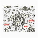 Drawing Clip Art Hand Painted Abstract Creative Space Squid Radio Small Glasses Cloth (2 Sides) Back