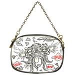 Drawing Clip Art Hand Painted Abstract Creative Space Squid Radio Chain Purse (Two Sides) Front