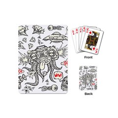 Drawing Clip Art Hand Painted Abstract Creative Space Squid Radio Playing Cards Single Design (mini) by Salman4z