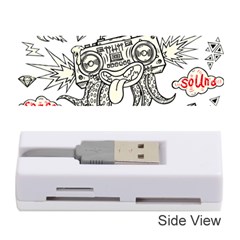 Drawing Clip Art Hand Painted Abstract Creative Space Squid Radio Memory Card Reader (stick) by Salman4z