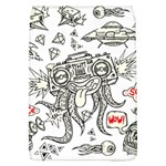 Drawing Clip Art Hand Painted Abstract Creative Space Squid Radio Removable Flap Cover (L) Front