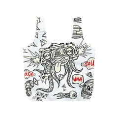 Drawing Clip Art Hand Painted Abstract Creative Space Squid Radio Full Print Recycle Bag (s) by Salman4z