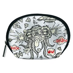 Drawing Clip Art Hand Painted Abstract Creative Space Squid Radio Accessory Pouch (medium) by Salman4z