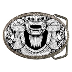 Balinese Art Barong Drawing Bali White Background People Belt Buckles by Salman4z