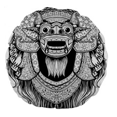 Balinese Art Barong Drawing Bali White Background People Large 18  Premium Flano Round Cushions