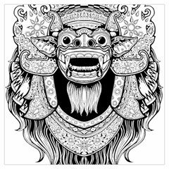 Balinese Art Barong Drawing Bali White Background People Lightweight Scarf 