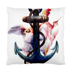 Anchor Watercolor Painting Tattoo Art Anchors And Birds Standard Cushion Case (one Side) by Salman4z